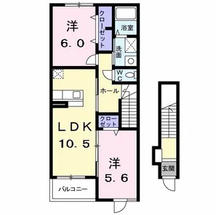 オークパレスI【2階】の間取り