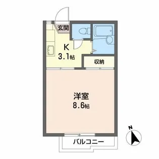 ピエス富沢【2階】の間取り