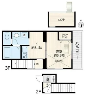 STハウス【2階】の間取り