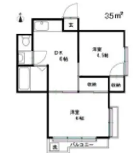 ハイツ岡井【1階】の間取り