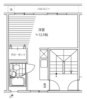 高輪マンション【3階】の間取り
