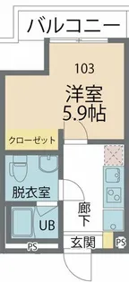 カインドネス横浜根岸【1階】の間取り