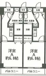 S-FORT横須賀海岸通り【2階】の間取り