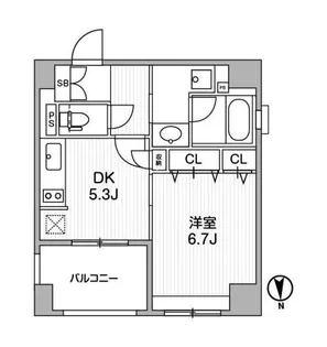クリオ三田ラ・モード【4階】の間取り