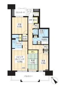 プラウド新浦安【8階】の間取り