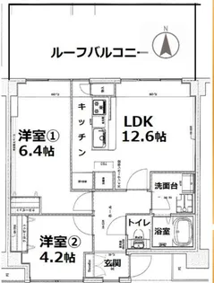 シティコート目黒3号棟【6階】の間取り