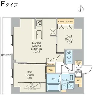 クレストコート東日暮里【4階】の間取り
