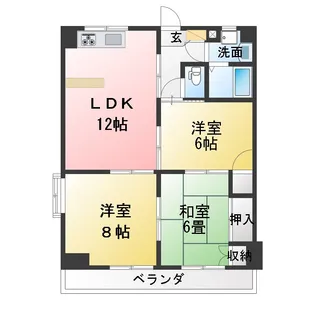 リベラール日永【5階】の間取り