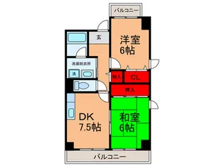 グレ-ス長居公園【4階】の間取り