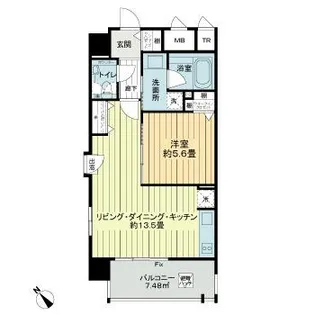 ワイズグレイスシティ久茂地【7階】の間取り