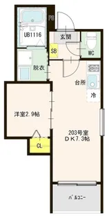 Modern Charme Solar【2階】の間取り