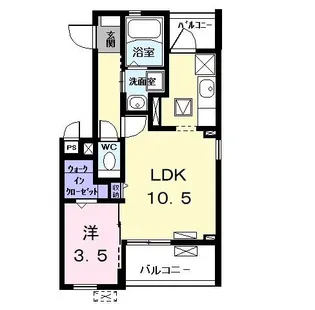 アドバンス河田【1階】の間取り