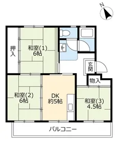UR富田【4階】の間取り