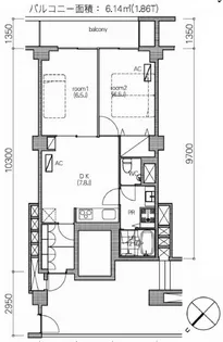 シティ市ヶ谷【4階】の間取り