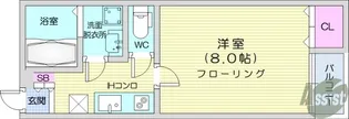 ルピナス旭ヶ丘【1階】の間取り