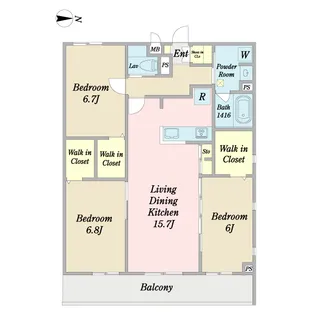 Broocklands【3階】の間取り