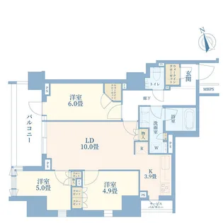 ドレッセ港北センター北【3階】の間取り