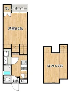 ミライ幸町【1階】の間取り
