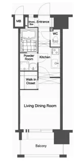 エンクレスト天神MERS【4階】の間取り