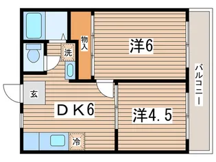 柴田ガーデンハイツD棟【2階】の間取り