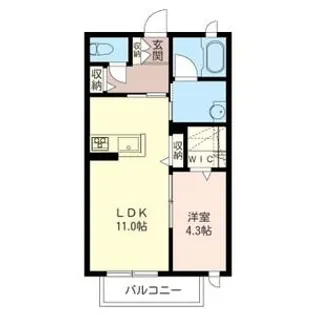 メゾン・レークヒル【1階】の間取り