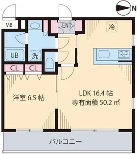 ウェスティング中野坂上【3階】の間取り