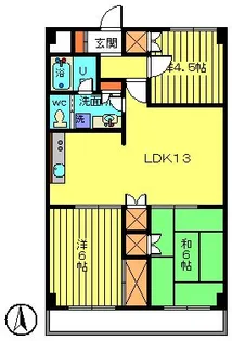 サンウッド2【4階】の間取り