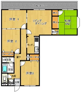 タウンコート駅南 111号室【1階】の間取り