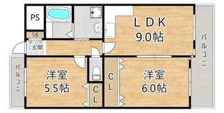 センターヒル千舟【12階】の間取り