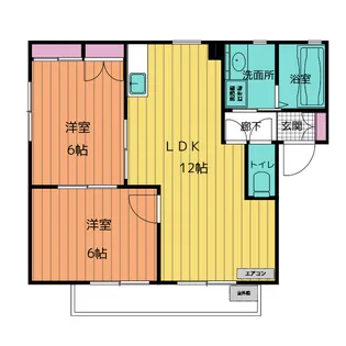 シャトーひかり【2階】の間取り