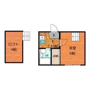 レオパレス沖田【2階】の間取り
