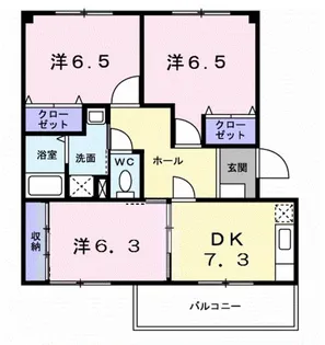 エルディム白楽【2階】の間取り