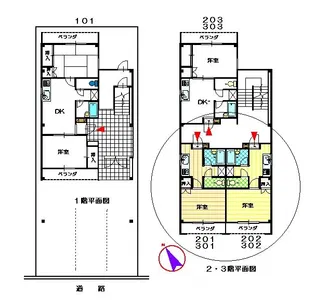 YK宮沖【3階】の間取り