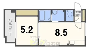 クロックス菊水【8階】の間取り