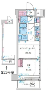 ジェノヴィア鐘ヶ淵【5階】の間取り