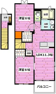 カームリー K【2階】の間取り