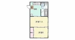 河田ハイツ【3階】の間取り