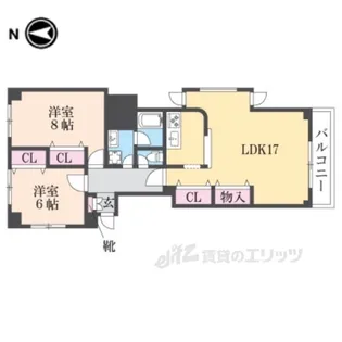 ハイツラポール【4階】の間取り