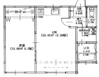 第6コーポヴィラ【2階】の間取り