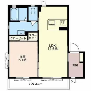 エルセナ A【2階】の間取り