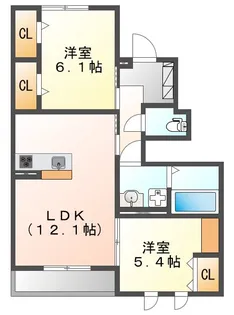メゾンアリッサム C棟【1階】の間取り