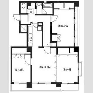 ロイヤルヒルズ台原I【1階】の間取り