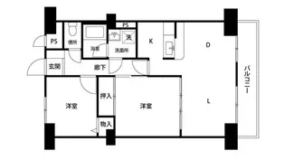 カーディナンス永山【3階】の間取り