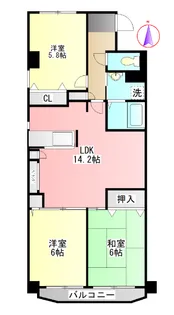 シティ・ライフ東起【6階】の間取り