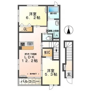 クオーレ【2階】の間取り