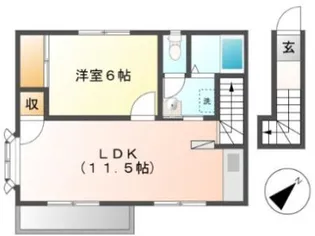 ルーミー牛久1号館【2階】の間取り