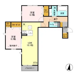 グランメゾン花【2階】の間取り