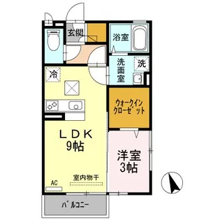 アムール清水【1階】の間取り