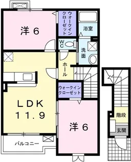 ラルジュ フォンテーヌIV【2階】の間取り