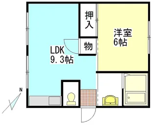 コーポ橘【1階】の間取り